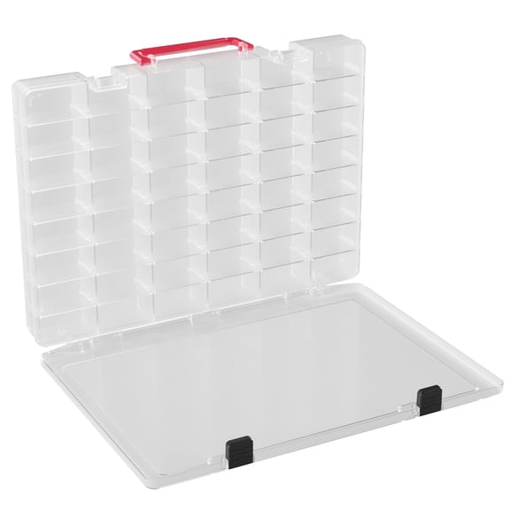 AISLE 3 ESSENTIALS Mini Toy Organizer Box 48 Compartment Storage Case for Mini Brands, LOL Dolls, Shopkins & Calico Critters Kids Collectible Container for Small Toys