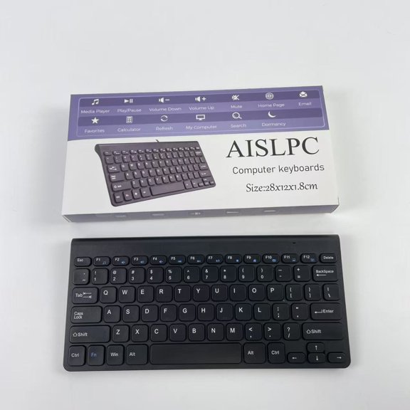 AISLPC Computer keyboards,78 Keys Wired Keyboard - with Keyboard Cover Computer keypad (Black)