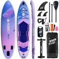 thumbnail image 1 of AISUNSS 11FT Inflatable Fishing Stand Up Paddle Board, 6'' Thick Deck, Complete Premium Full SUP Accessories Included, 1 of 1
