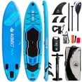 thumbnail image 1 of AISUNSS 11 ft Inflatable Fishing Stand up Paddle Board, 6" Thick Deck, Complete Premium Full SUP Accessories Included, 1 of 1