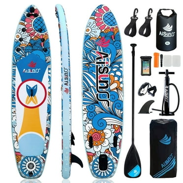 AISUNSS Inflatable Stand Up Paddle Boards, Non-Slip Comfort Deck for Youth & Adults, 11'*32''*6''