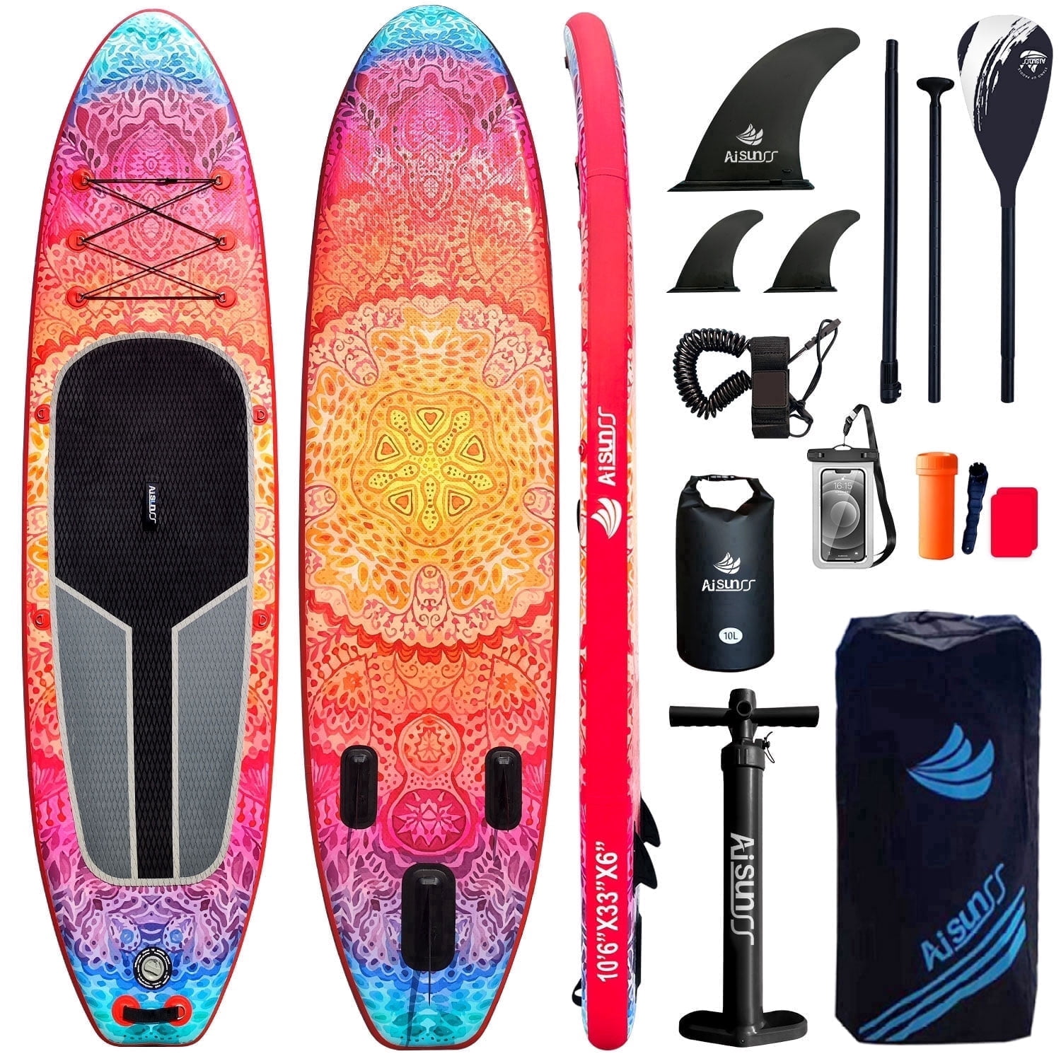 W*L様 AISUNSS スタンドアップパドルボード 10.6フィート AISUNSS 10.6ft Inflatable Stand Up Paddle Board w/ Accessories