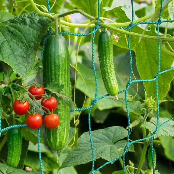 AISUO Trellis Netting, 16.4 FT x 6.6 FT Heavy-Duty Garden Net for Climbing Plants, Sturdy Polyester Grow Mesh for Cucumbers, Tomatoes, Beans & Clematis, Indoor Outdoor Vine Support