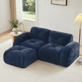 thumbnail image 1 of AISWORD 40" 2-Seat L-Shaped Modular Sectional with 1 Ottoman, Anti-Slip Deep Seat Cloud Sofa, Ready to Use, 1 of 5