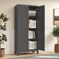 thumbnail image 1 of AISWORD 61" Tall Metal Storage Cabinet with Adjustable Shelves, 2 Doors Steel Cabinet for Office, Garage, Utility Room, Kitchen Storage, Black, 1 of 7