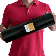 AIT Home&Care - Extra Thick Black Shrink Film - Plastic Film 80 Gauge, 18"x 1500 Ft, Industrial Black Stretch Wrap for Moving, Pallets