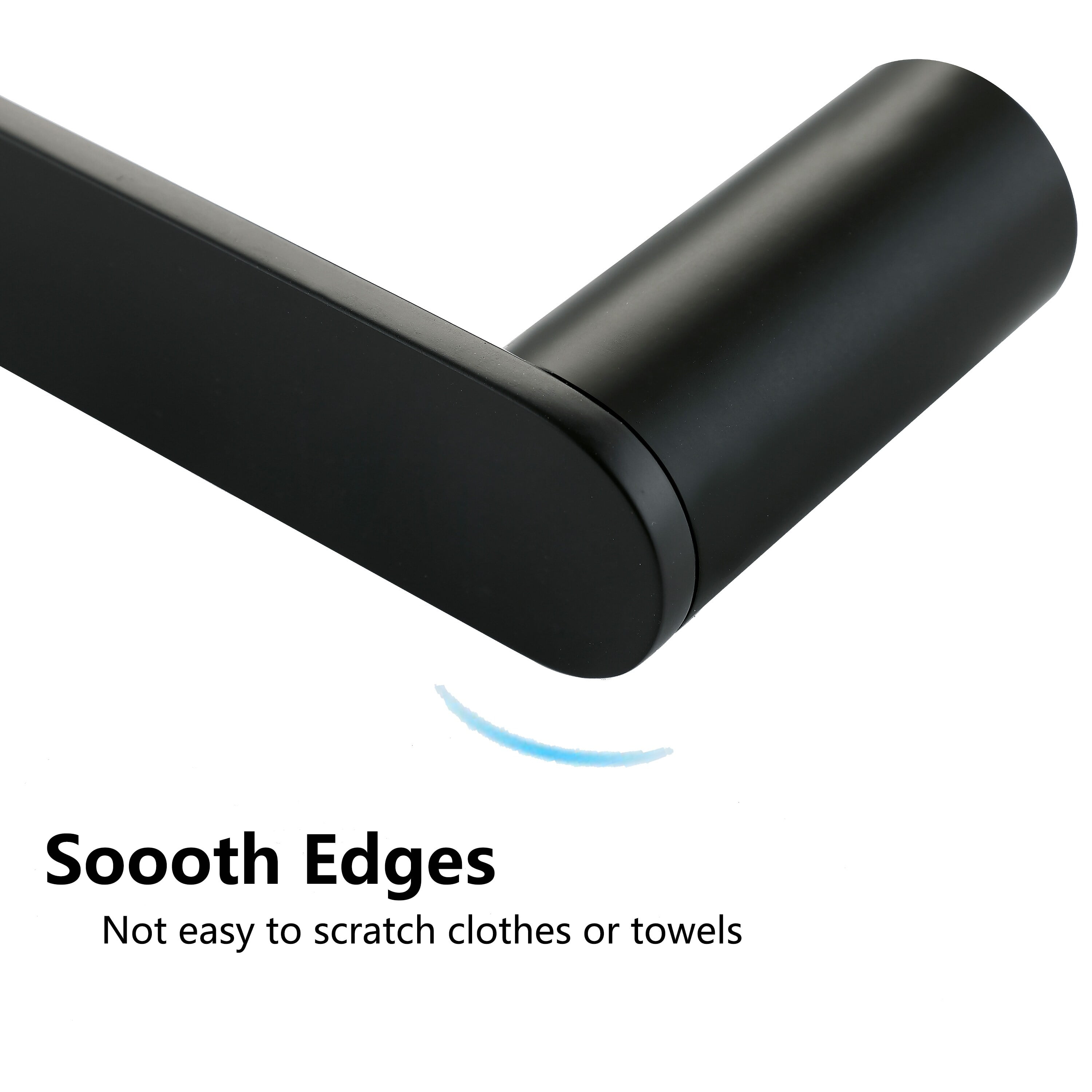 Matte Black Stainless Steel 5-Piece Bathroom Hardware Set