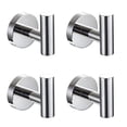 thumbnail image 1 of AITINKAN Bathroom Robe Hook Round Towel Hook in 304 Stainless Steel Chrome-4 pack Stainless Steel Finish, Chrome Finish, 1 of 5