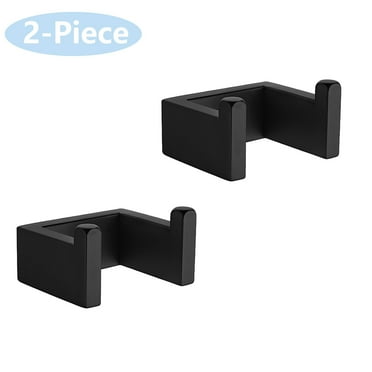 AITINKAN Wall Mounted Double Towel Hooks in Stainless Steel(set of 2) Black