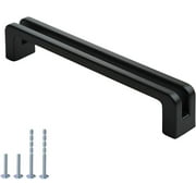 AITITAN 10 Pack Matte Black Cabinet Pulls Heavy Duty - 3-3/4 Inch Hole Centers Zinc Alloy Square Cabinet Handles Black for Cupboard Door, Dresser Drawer, Wardrobe Hardware for Cabinets