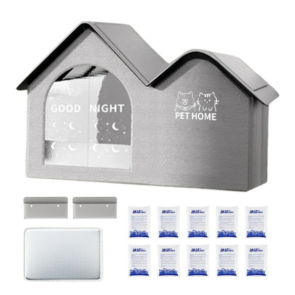 AITOCO Cat Cooling House Insulated Air Conditioned Cat Dog House Scratch-Resistant Insulated Pet Shelter for Medium Sized Animals Dogs Puppy classy