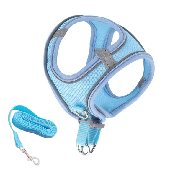 AITOCO Cat Harness Soft Mesh Vest with Reflective Safety Strips Puppy Vest Collar Pet Supplies for Safety Training Travel Hiking Backpack Outdoor Adventures carefully