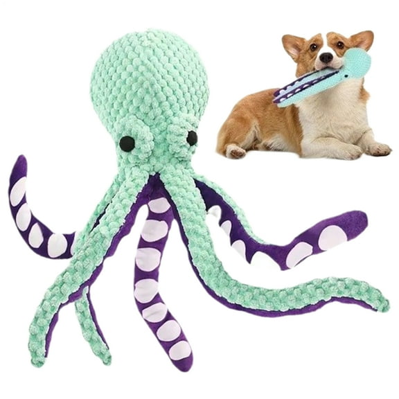 AITOCO Dog Octopus Toy Dog Plush Toy Octopus Teething Squeaky Sound Interactive for Pool Travel Backyard Crate Indoor Outdoor Playtime suitable