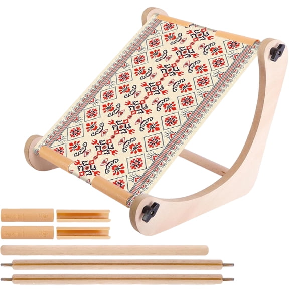 AITOCO Embroidery Hoop Holder Adjustable Wood Embroidery Hoop Frame Sewing Accessories for Needlework Display Stitching Tables Crochet Chairs Tapestry Work Travel Beds Sofas Home elegance