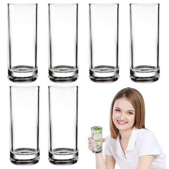 AITOCO Glass Cups 290ml Glasses Drinkware Reusable Tumblers Drinkware 6 Piece for Home Poolside Outdoors Patio Cocktail Whiskey Ice Tea Wine Beer gifts