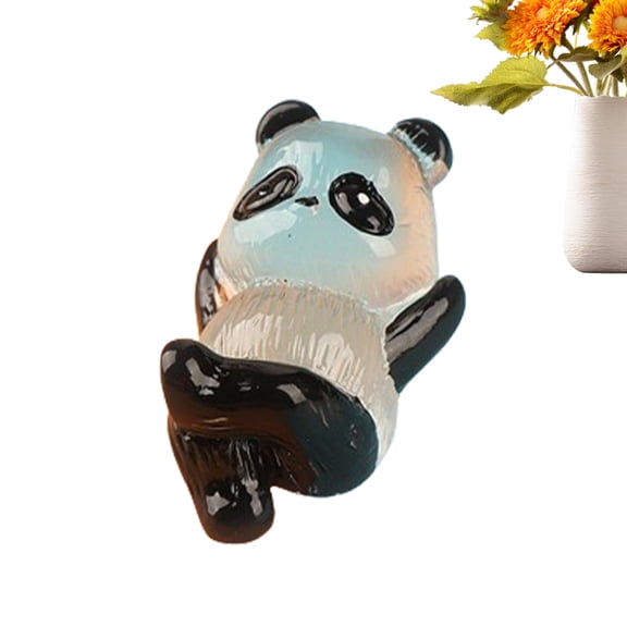AITOCO Mini Pandas Figurines Portable Miniature Pandas Glow in The Dark Panda Figurines Exquisite Hand-Painted for Family Friends Colleagues