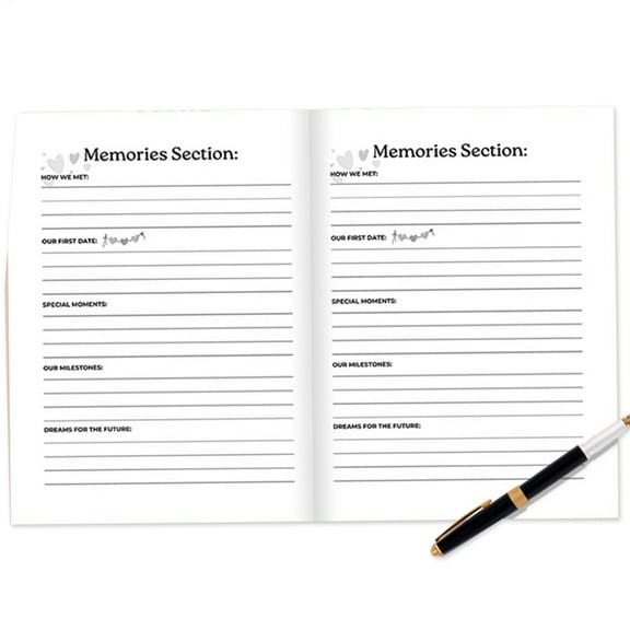 AITOCO Our Story Book for Couples Wedding Scrapbook 58-Page Meaningful Supplies with Space for Valentines Travel Wedding Moments kindly