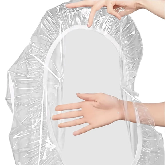 AITOCO PVC Table Cover Protector Round PVC Transparent Tablecloth with Elastic Strap Oil-resistant Waterproof Scratch-proof Rug for Wedding Reception Art Studio Workshop expert