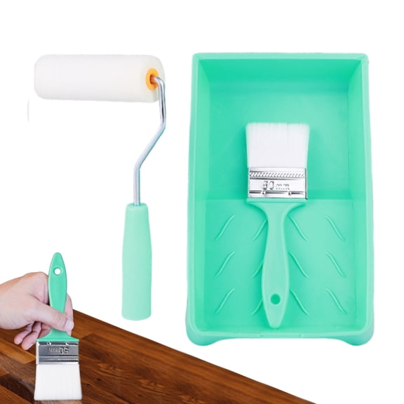 AITOCO Paint Roller Brush Multifunctional Painting Roller With Short Handle House Projects Renovation Supplies for Cabinets Doors Walls Touch-Ups Crafts Decks Fences Decorations responsible