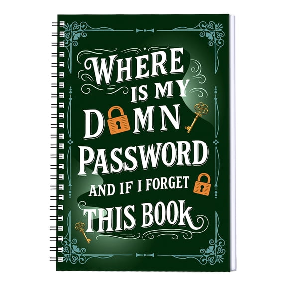 AITOCO Password Book Smart Index Page Organizer Notebook Address and Password Book for Family Friends Adults Men Women Home Indoor Office Study