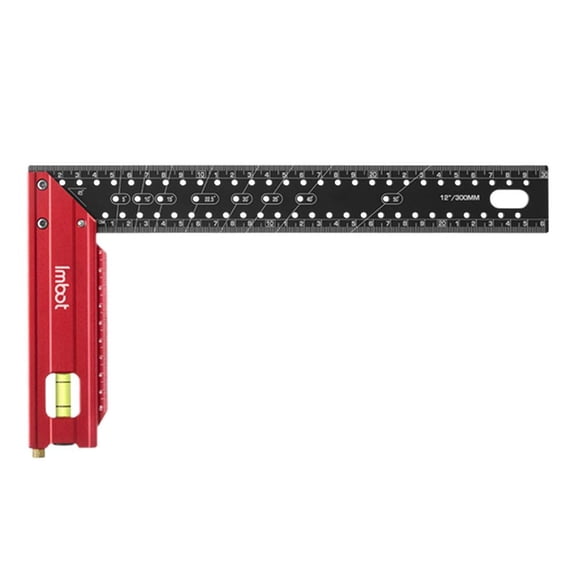 AITOCO Precision Square Woodworking Marking Gauge Scribing Ruler Precision Ruler Multifunctional Aluminum Alloy Carpenter Ruler Woodworking Tools for Marking & Measuring