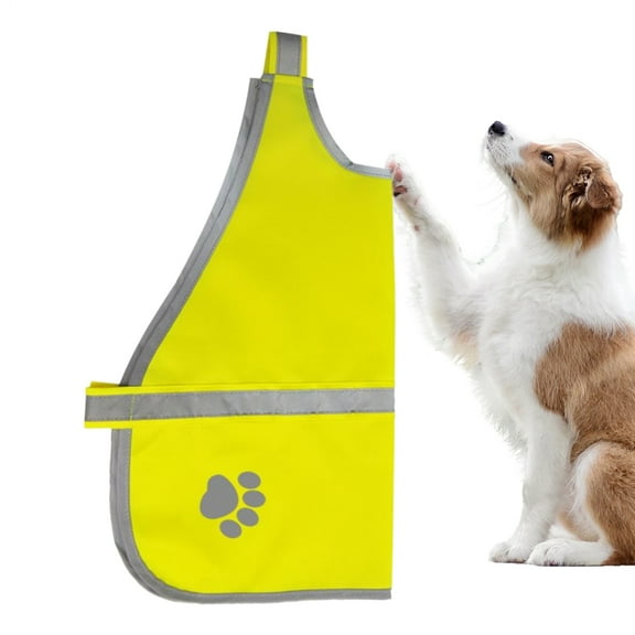 AITOCO Reflective Vest for Dogs Fluorescent Dog Vest Adjustable High Visibility Pet Hiking Gear Apparel for Walking Security Service Training Construction Hunting method