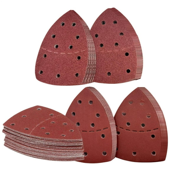 AITOCO Sandpaper Sheets Abrasive Sanding Paper 11-Holes Grinding Abrasive Triangular Pads for Precision Metal Polishing Wooden Renovation Drywall Handmade Projects Car Repair superb