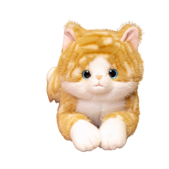AITOCO Stuffed Cat Plush 19.6in Adorable Body Pillow Toy Realistic Lying Pose Plush Kitten for Kids Girls Birthday Adult Stess Relief Bedroom Workplace Travel Car Interior Sleep Aid