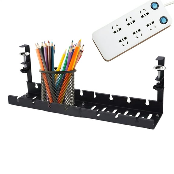 AITOCO Under Desk Cable Management Cord Organizer Metal Wire Rack for Home Conference Room Game Station Bedside Game Desk Studio efficient
