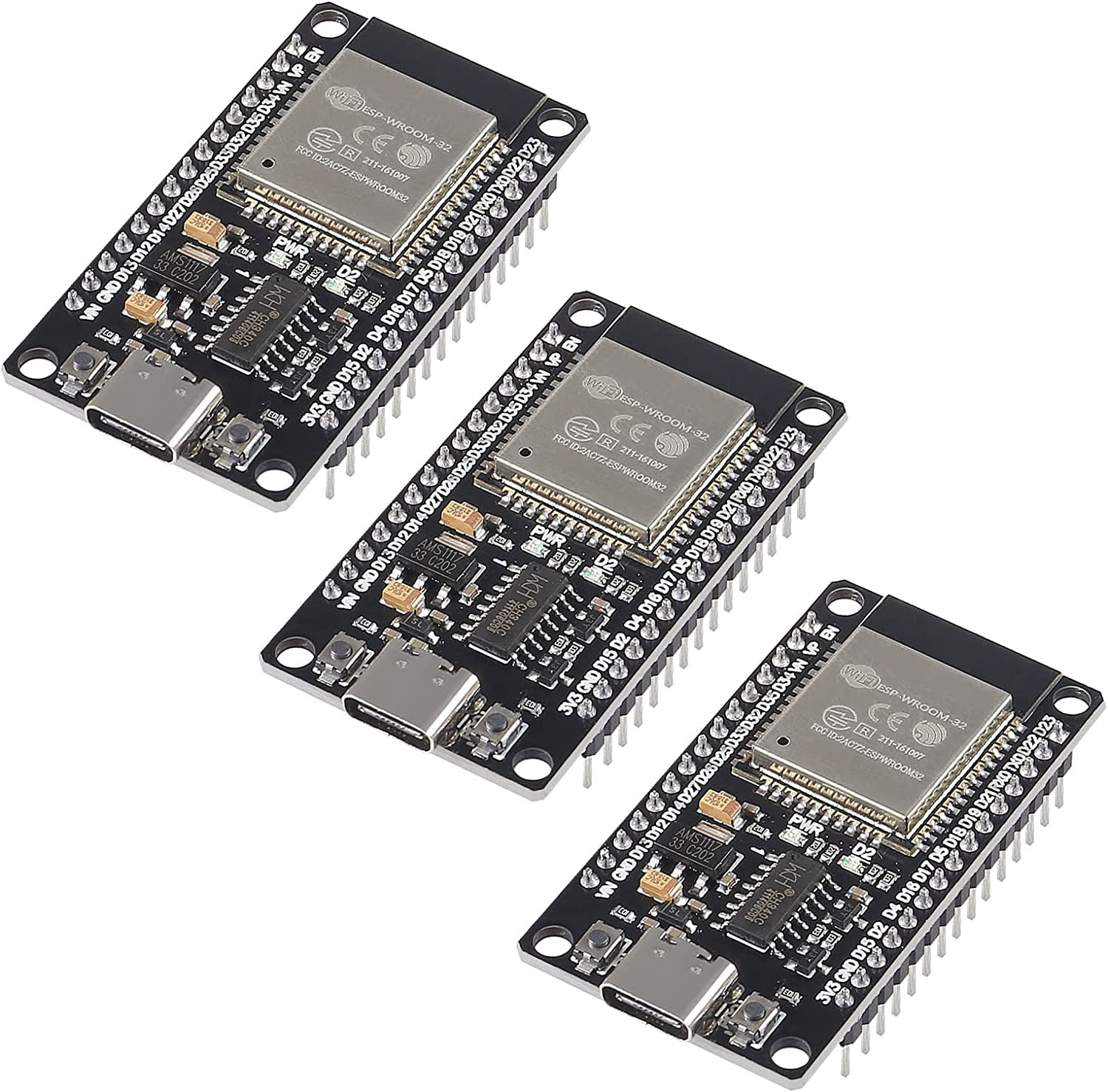 AITRIP 3PCS Type-C USB ESP32 CH340C Development Board 2.4GHz Dual Cores ...