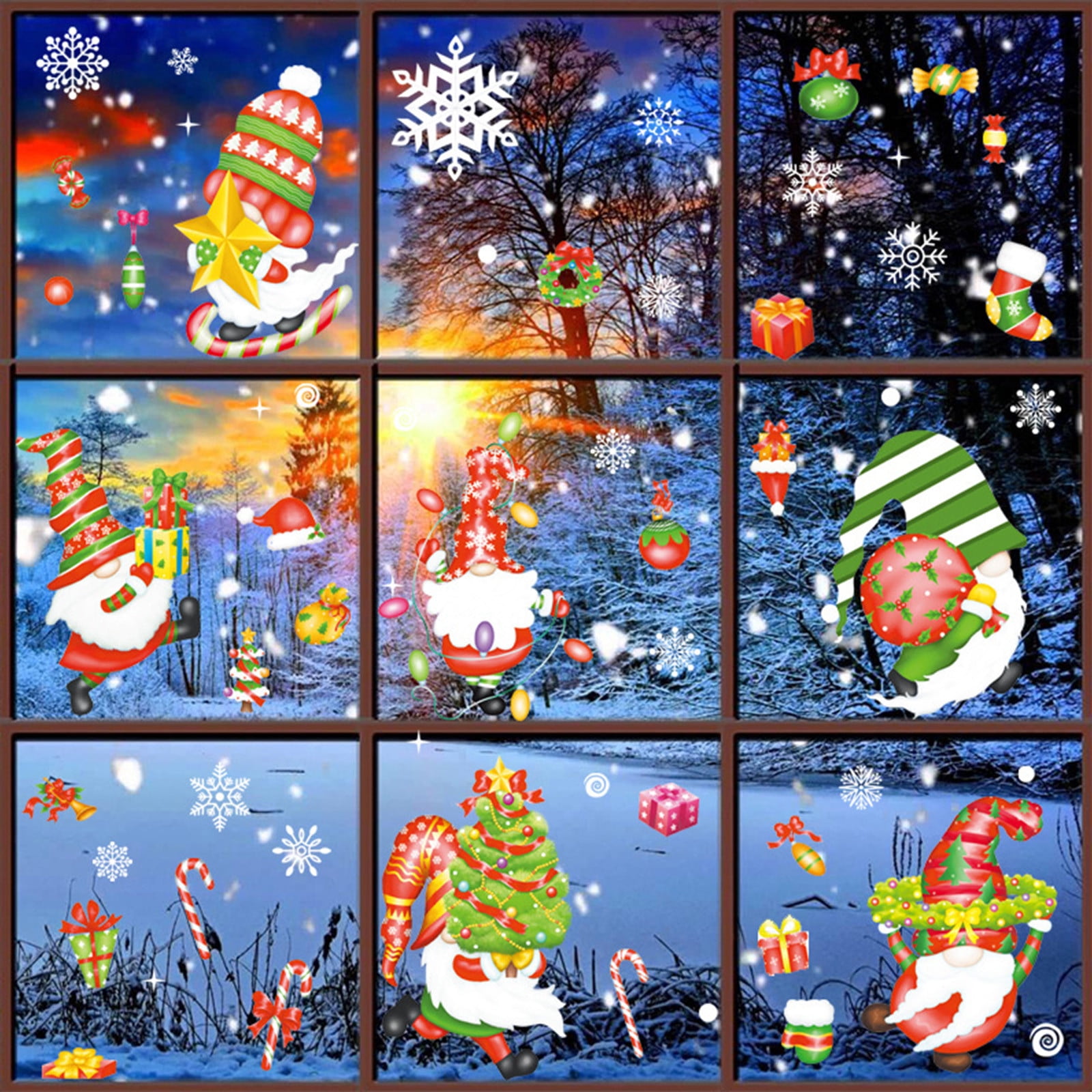 AIUWWUHD Christmas Santa Gifts Shop Window Stickers Bedroom Door ...