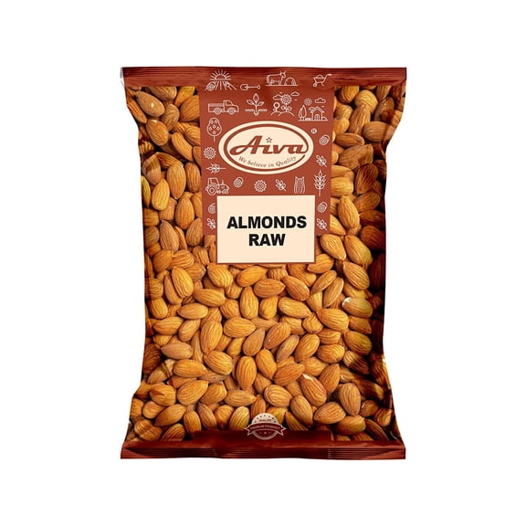 AIVA Natural Whole Raw Almonds - 10 lb (Grown in the USA Raw Almonds)