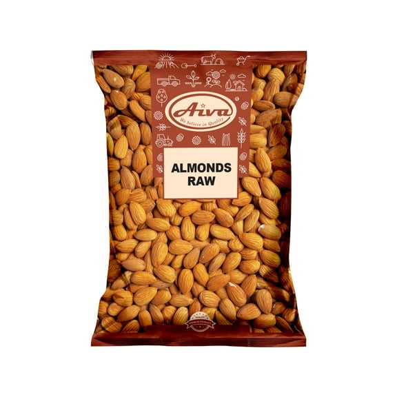 AIVA, Natural Whole Raw GGA1 Almonds, Unsalted, No Shell - 10 lb, Grown in the USA, Raw Whole Almonds with Skin