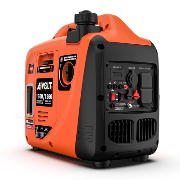 AIVOLT 1600W Super Quiet Inverter Generator, Ultra Lightweight Gas Powered Portable Generator for Camping & Home Use, EPA Compliant