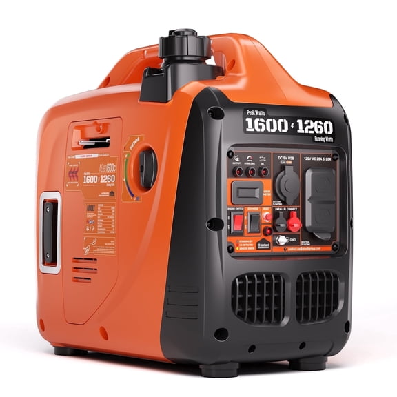AIVOLT 1600W Gas Powered Portable Inverter Generator, Quiet and Lightweight for Emergency and Camping, EPA Compliant