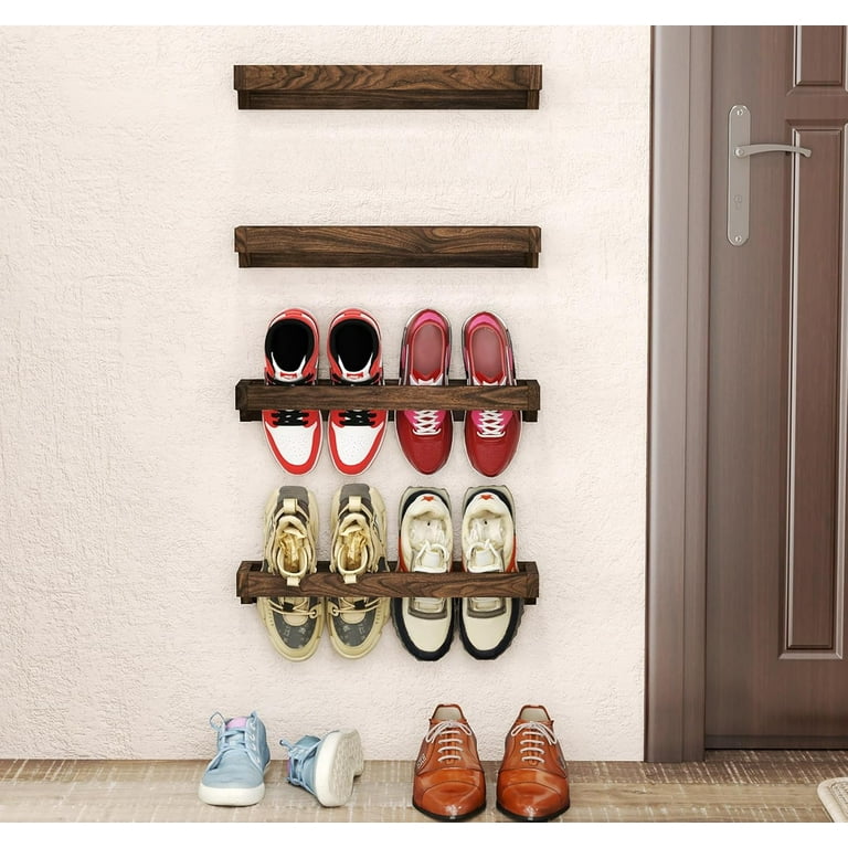 Wooden Shoe Hanging Shelves For Shoes AIWFL Pack Wall