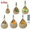 thumbnail image 1 of AIWFL 6 Pcs Handwoven Hanging Fruit Baskets, Jute Kitchen Storage Baskets, Fruit Hanging Rack for Vegetable Fruit, 1 of 9
