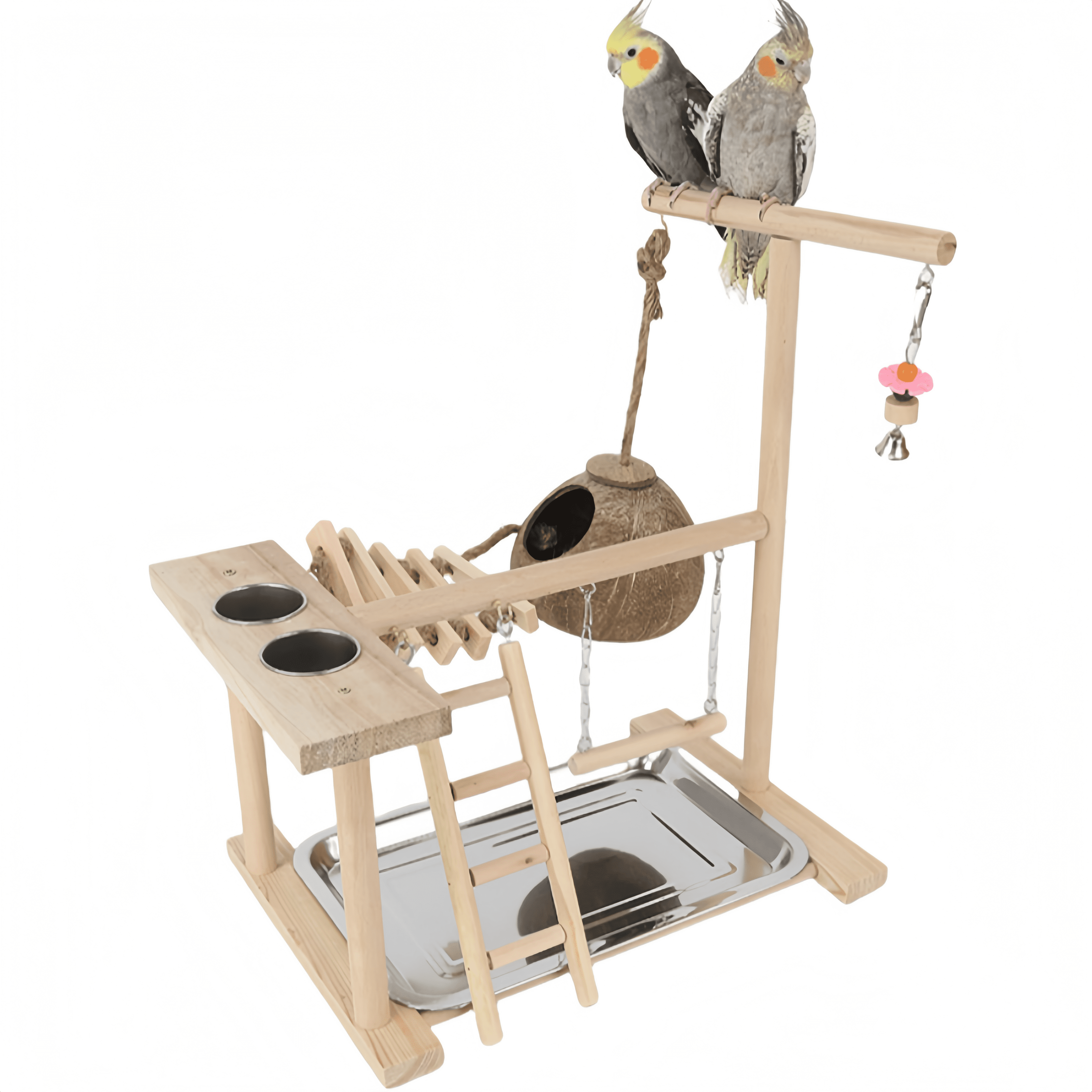 AIWFL Bird Playground Parrot Play stand, Toys Exercise Playgym for