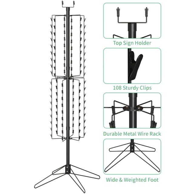 AIWFL Rotating Retail Display Rack Free Standing, 68.5