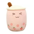 thumbnail image 1 of AIXINI 9.4 inch Boba Stuffed Plushie Bubble Tea Plush Pillow Cartoon Cylindrical Milk Boba Tea Cup Pillow, Super Soft Kawaii Hugging Cushion-pink, 1 of 5