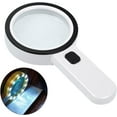 AIXPI Magnifying Glass with Light, 30X Handheld Large Magnifying Glass