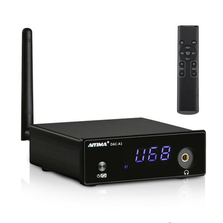 AIYIMA Mini Headphone Amplifier ES9018Q2M Bluetooth 5.0 Decoder Coaxial Optical USB DAC APEX-HD Linux Remote Control DAC-A1