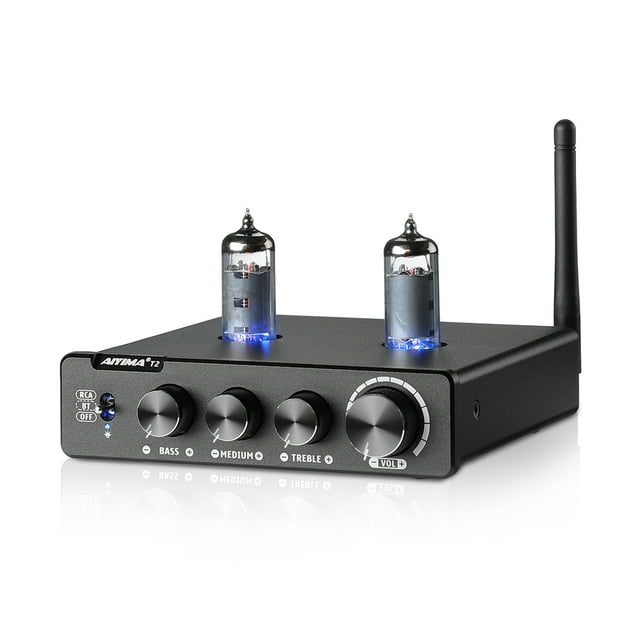 AIYIMA T2 6K4 Tube Preamplifier Bluetooth 5.0 with Treble & Bass