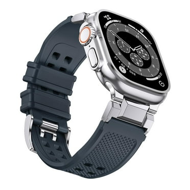 AIYOCK Compatible with Apple Watch Ultra2/Ultra Band 49mm 46mm 45mm 44mm for Men Women, Waterproof Silicone Watch Band for iWatch Series 10/9/8/7/6/5/4