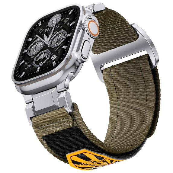 AIYOCK Compatible with Apple Watch Ultra/Ultra 2 Bands 49mm 46mm 45mm 44mm for Men Women, Adjustable Breathable Nylon Sports Bands for iWatch Series 10/9/8/7/6/5/4/3/SE