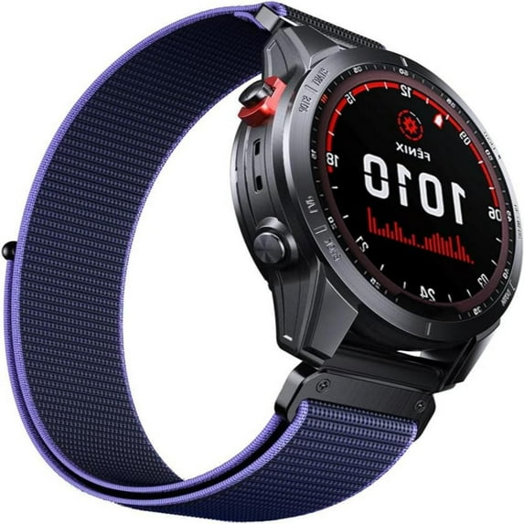 AIYOCK Compatible with Garmin Fenix 7 Pro/7/6 Pro/6 Band, 22mm Unisex Loop Velcro Watch Band for Forerunner 945/955/965