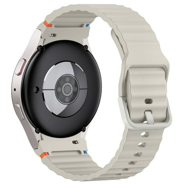 AIYOCK Compatible with Samsung Galaxy Watch 7/6/5/4 (40mm 44mm) Band, Wave Patterned Silicone Watch Band for Galaxy Watch FE for Men Women