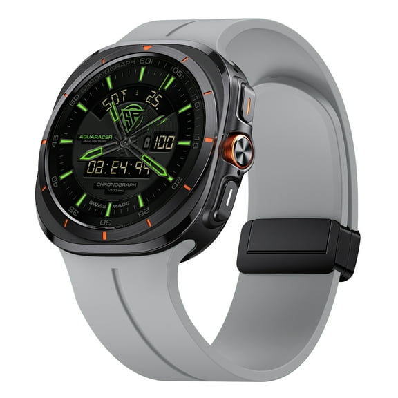 AIYOCK Compatible with Samsung Watch Ultra Band 47mm, Breathable Soft Silicone Magnetic Watch Band for Galaxy Watch Ultra 2024 Men Women