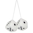 thumbnail image 1 of aiyuq.u car colorful plush dice automobiles rear view mirror charms hanging decor, 1 of 9