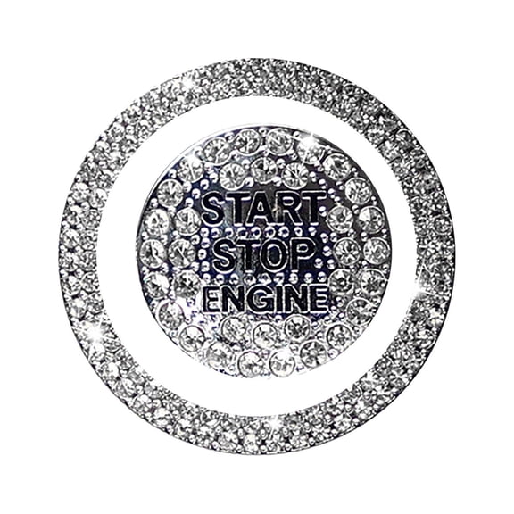 AIYUQ.U Car Stickers Rings Start Button Bling Ignition Ring Sticker Bling Car Interior Accessory
